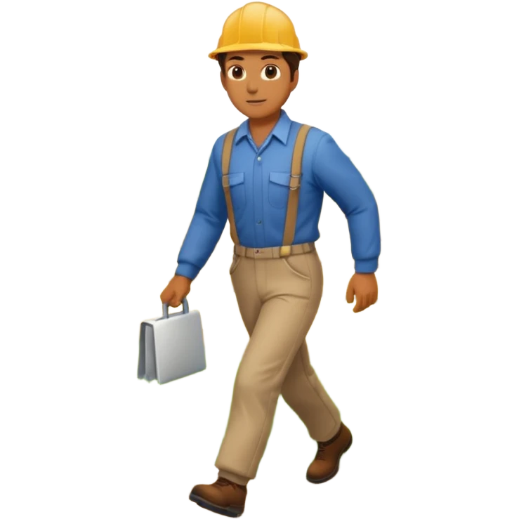 guy working walking  emoji