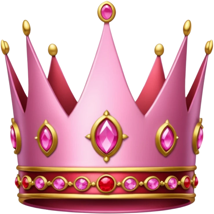 pink crown with only red gems a lot red gems emoji