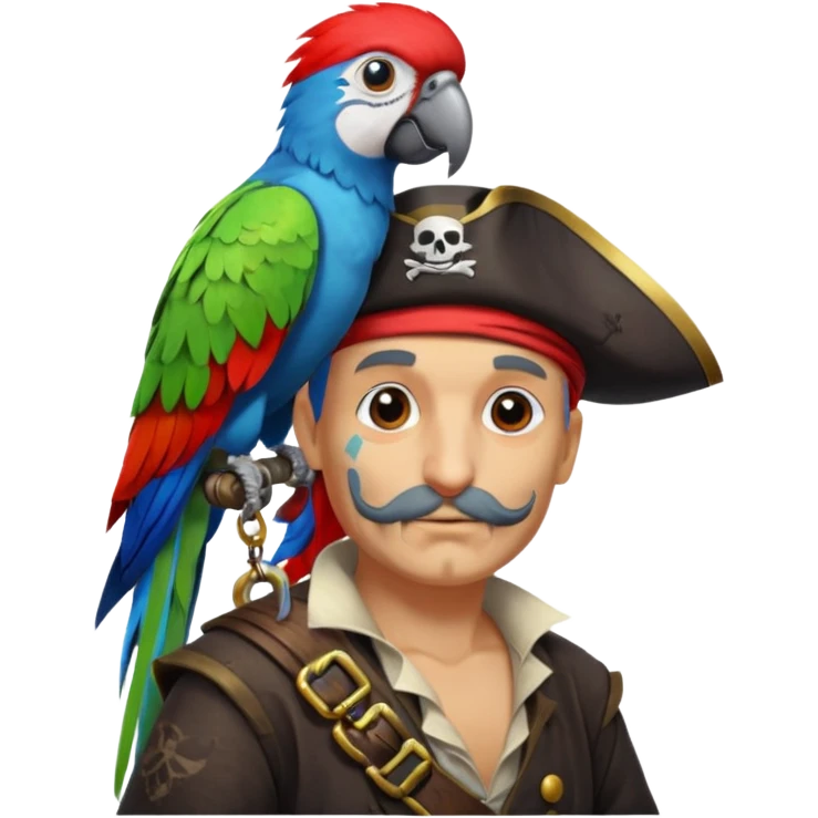 pirate and parrot emoji