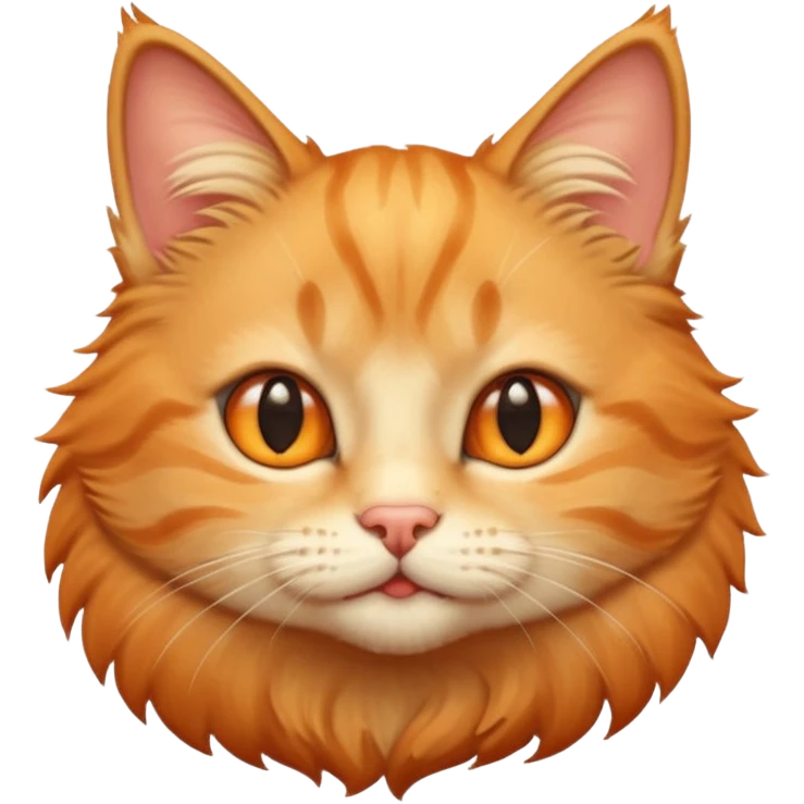 Cute small funny face cat emoji