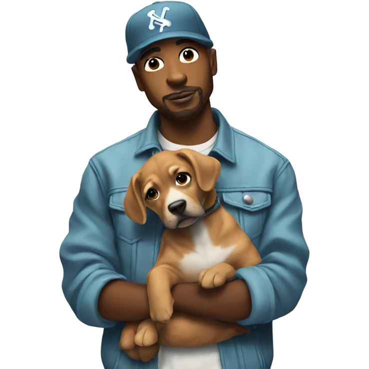 Rapper with puppy emoji