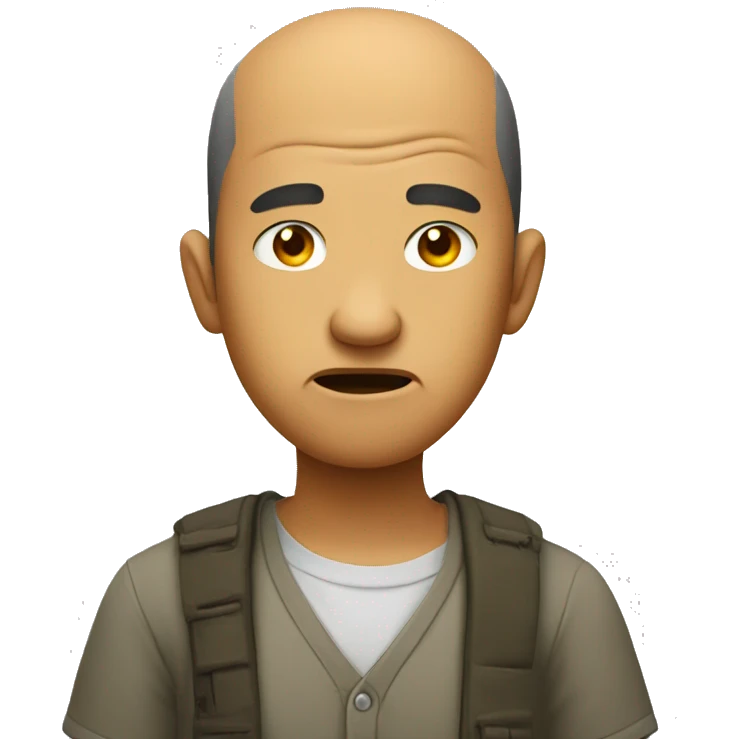 The frustrated Mandarin emoji