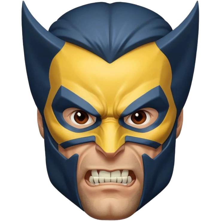Wolverine with mask emoji