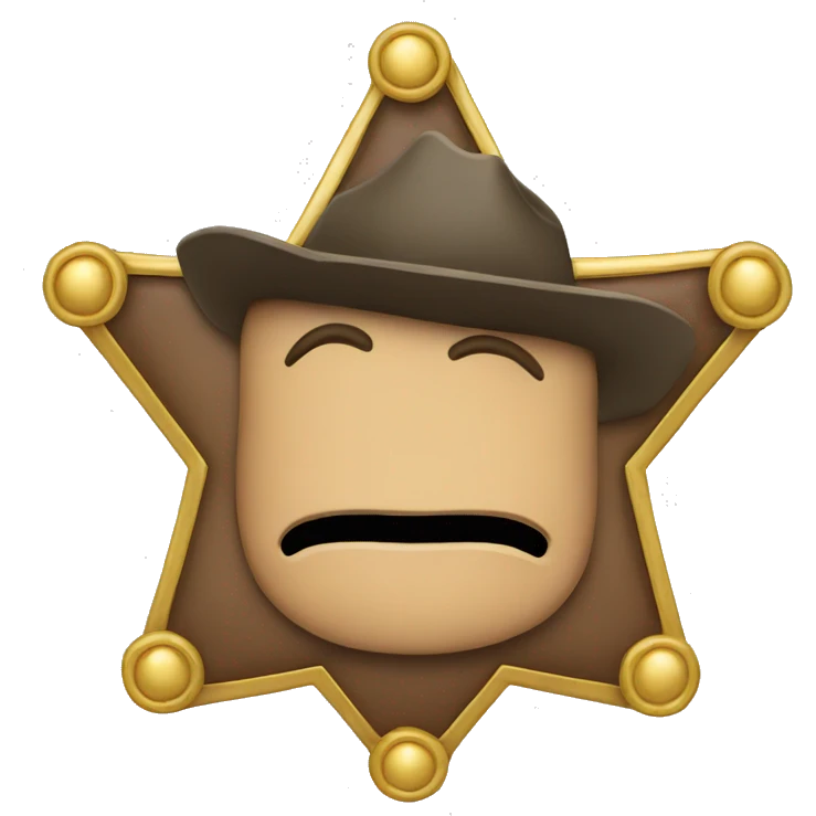 Sheriff badge emoji