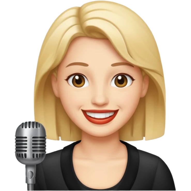 singer bust emoji