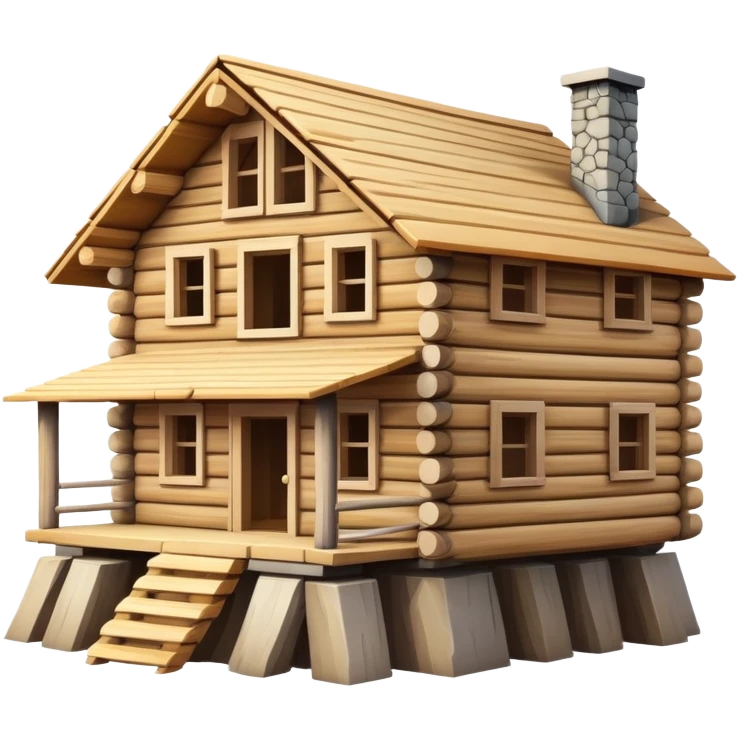 under construction log house emoji