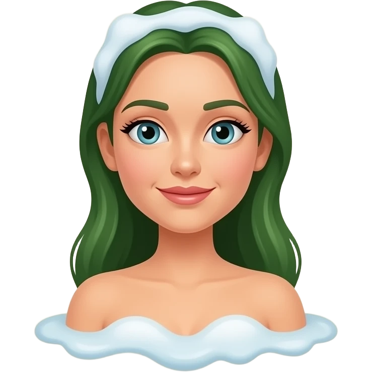 Minimalist solid off-white soap block, rectangular with rounded corners, matte chalk surface girl green 🧖🏻‍♀️🛀🏻 emoji