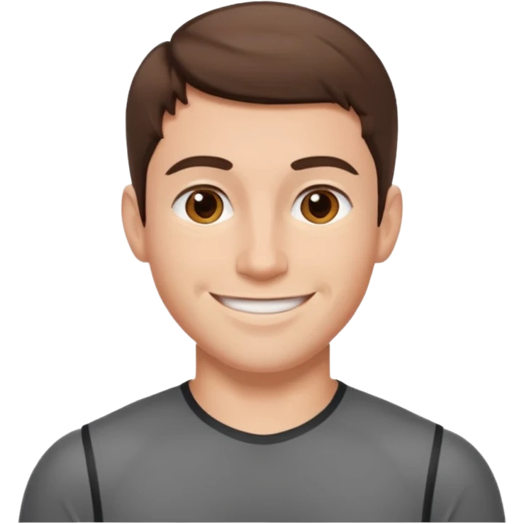 smiling man with short hair and athletic build emoji