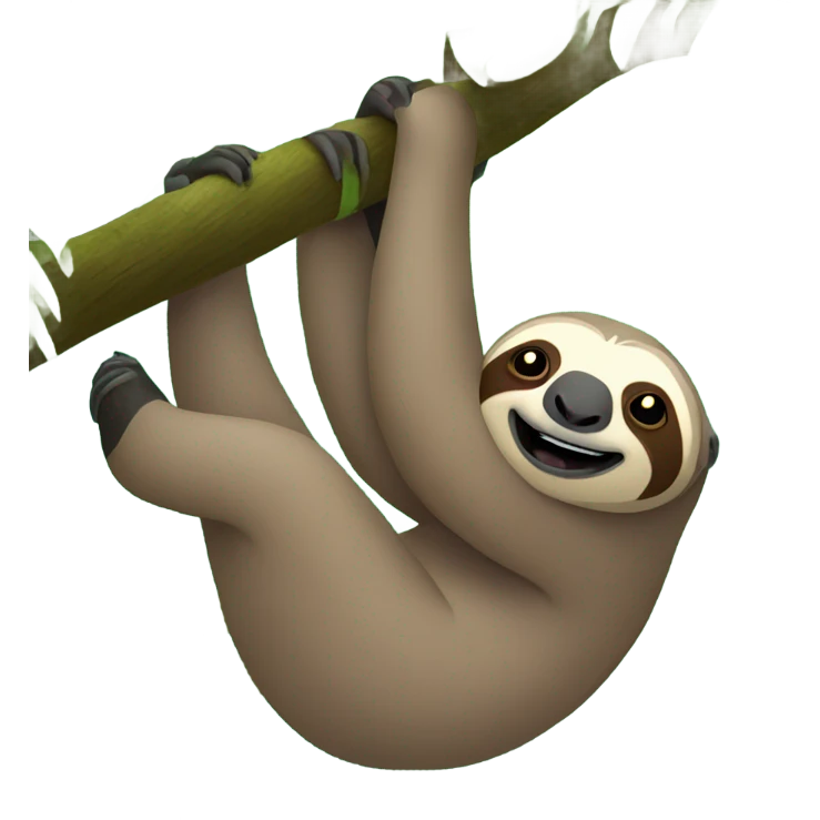 Sloth in rainforest  emoji