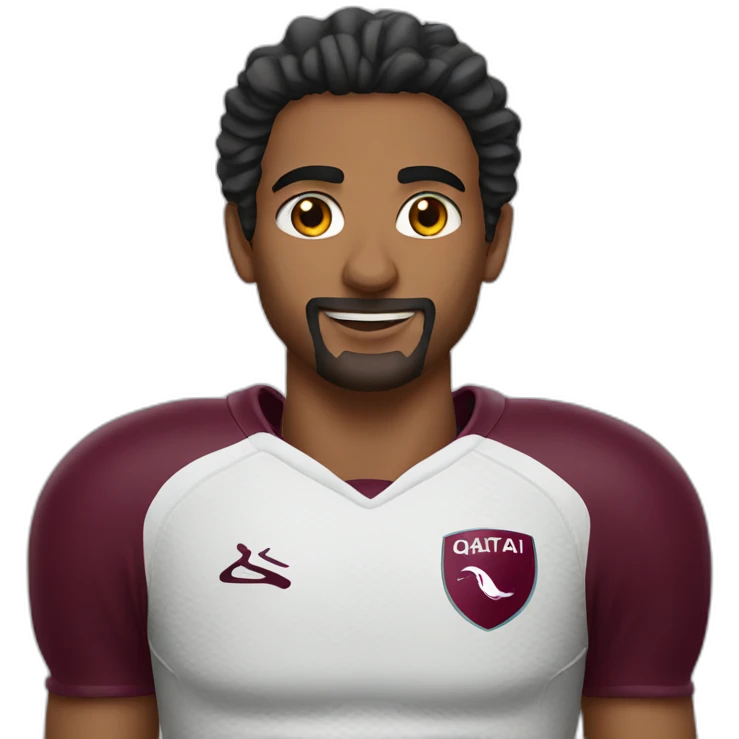 Qatari football player emoji