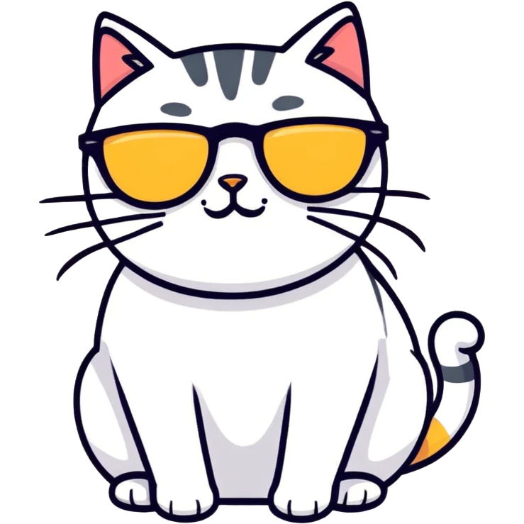 Cat with sunglasses emoji
