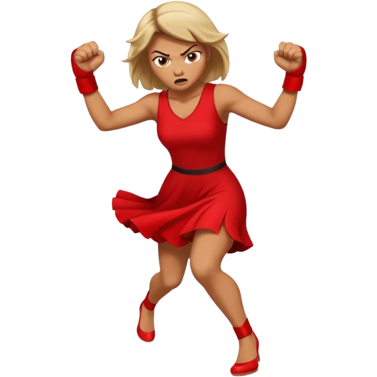 Woman angry kickin emoji
