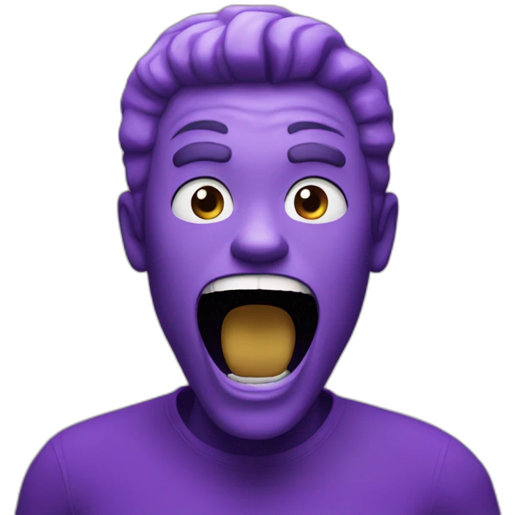 purple guy yelling emoji
