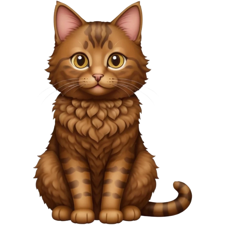 Brown Devon cat sitting emoji