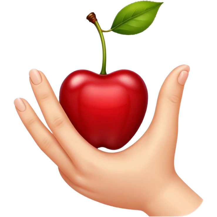 a cherry pinched between two fingers emoji