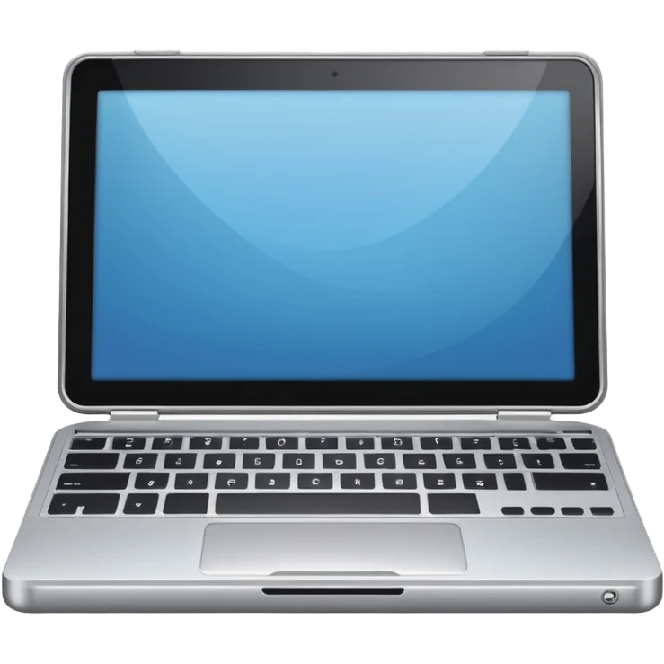 open notebook computer showing brackets {} emoji