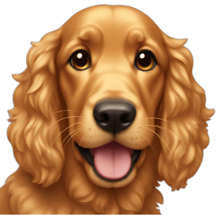 golden cocker smiling emoji