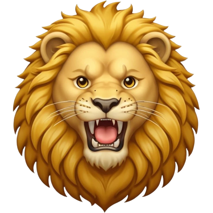 Roring lion emoji