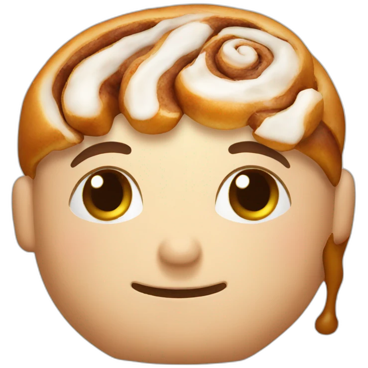 cinnamon roll head emoji