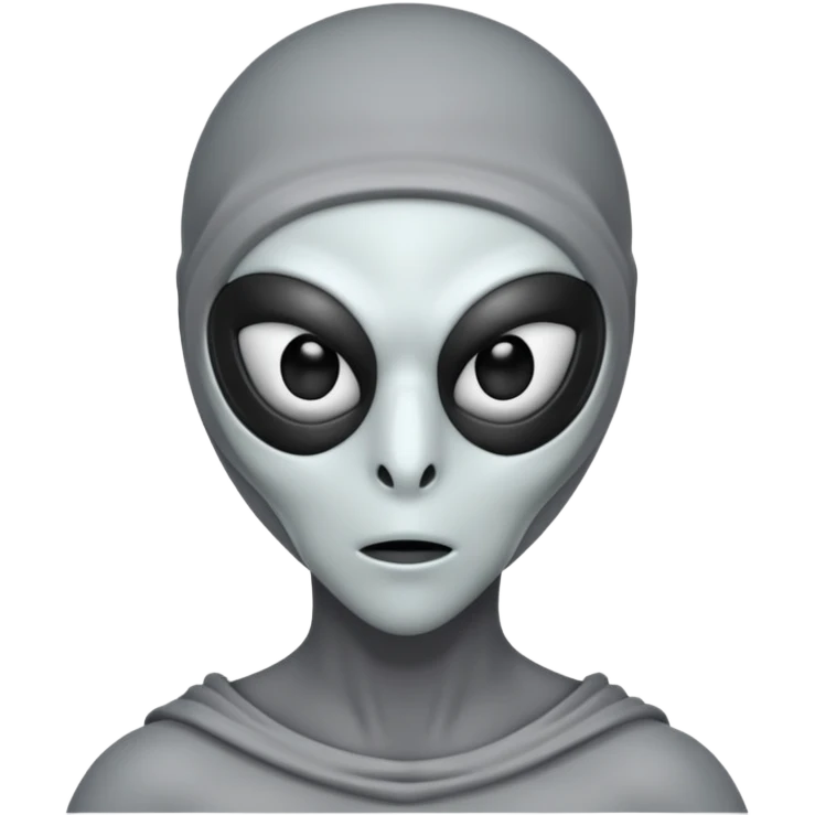 an gray alien wearing mask emoji