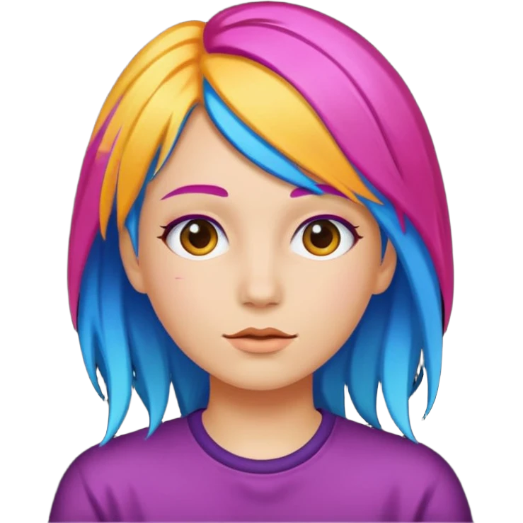Dying hair emoji