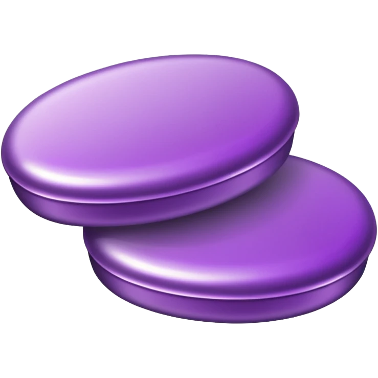 metallic purple oval candy emoji