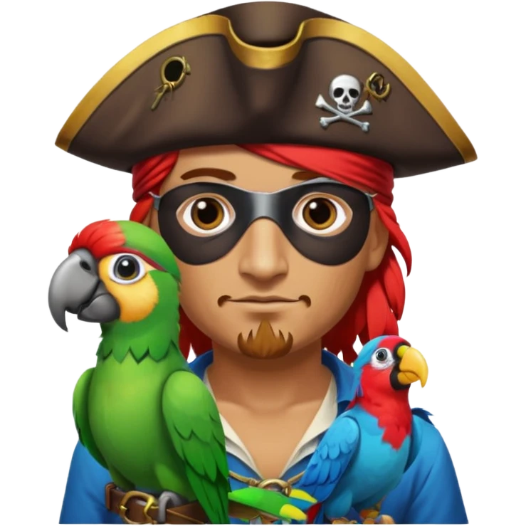 pirate and parrot emoji