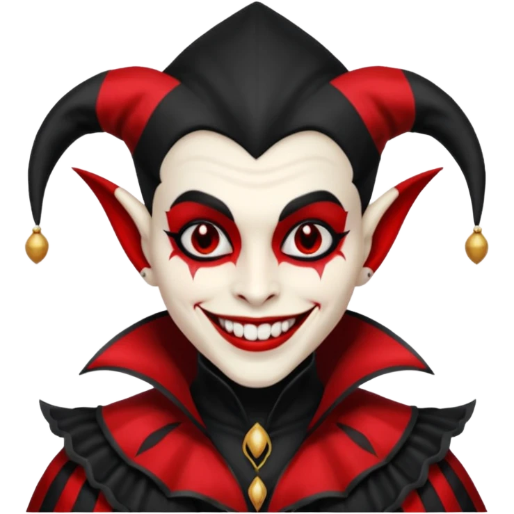 Black vampire jester  emoji