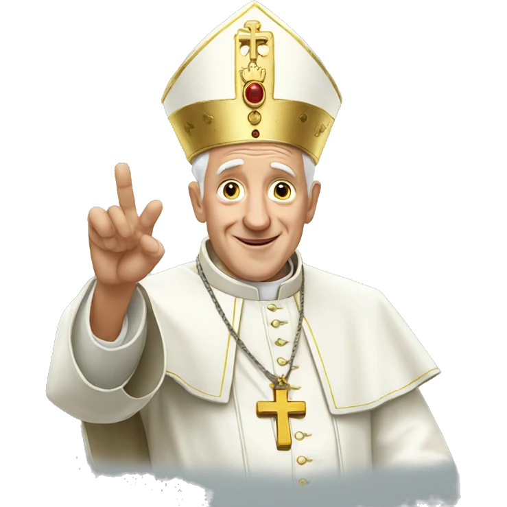 Pope doing the 👌 sign emoji