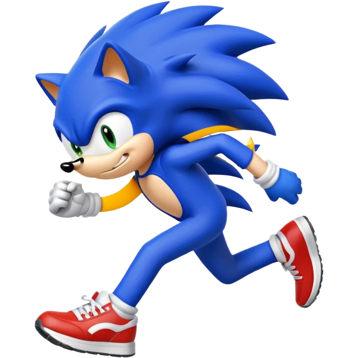 Sonic the hedgehog running away  emoji
