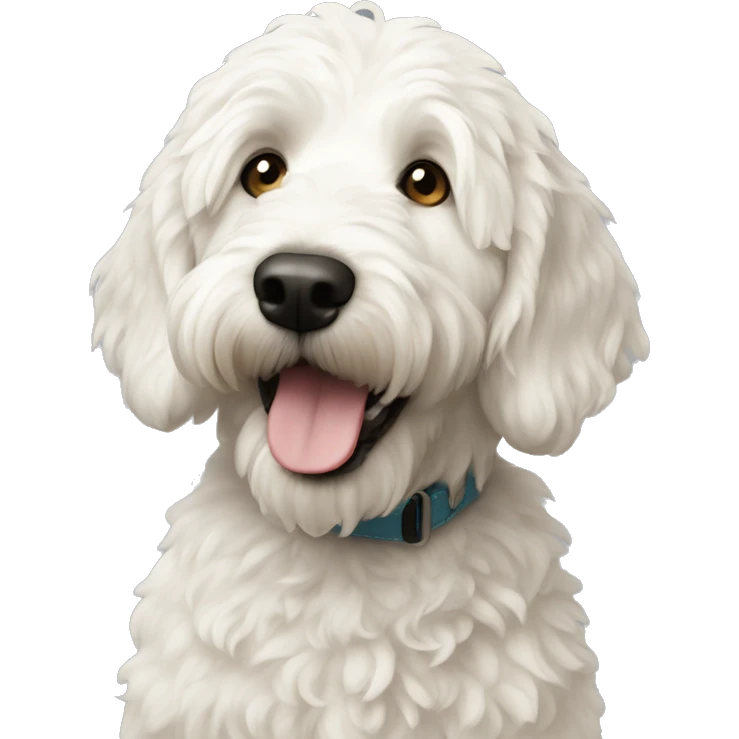 White golden doodle emoji
