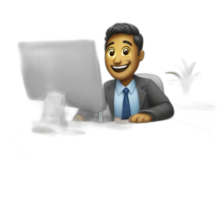 happy-work-desk emoji