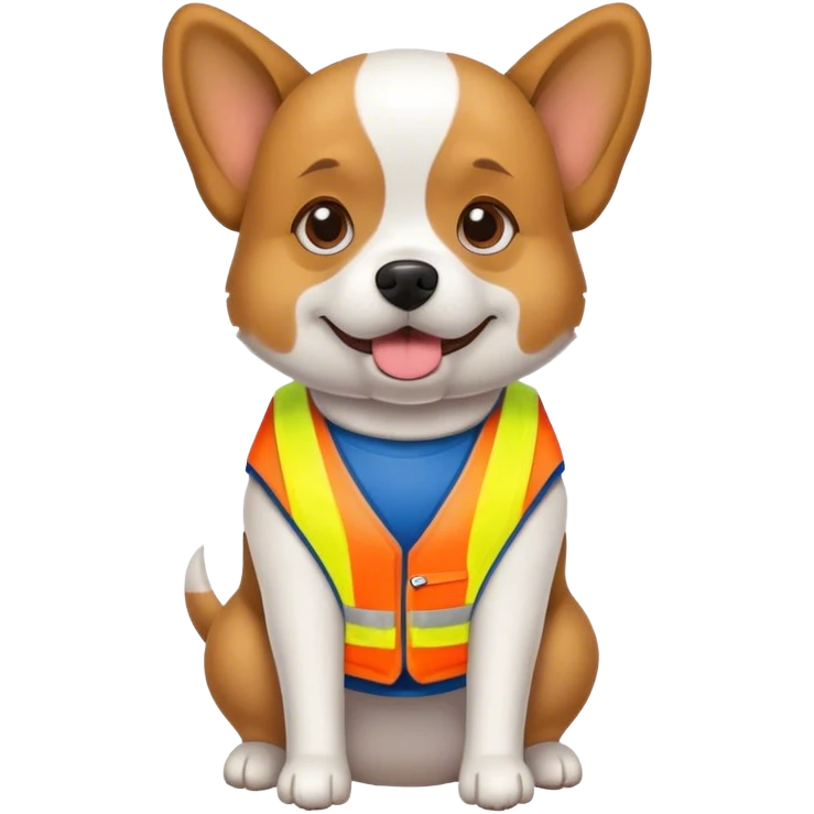 Dog in a Walmart outfit emoji