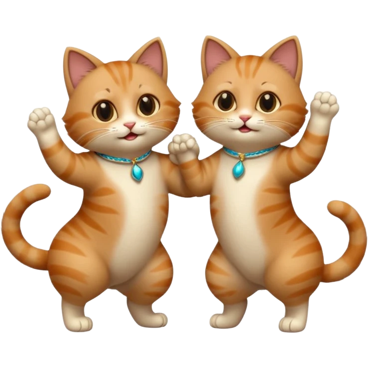 Cats couple dancing  emoji
