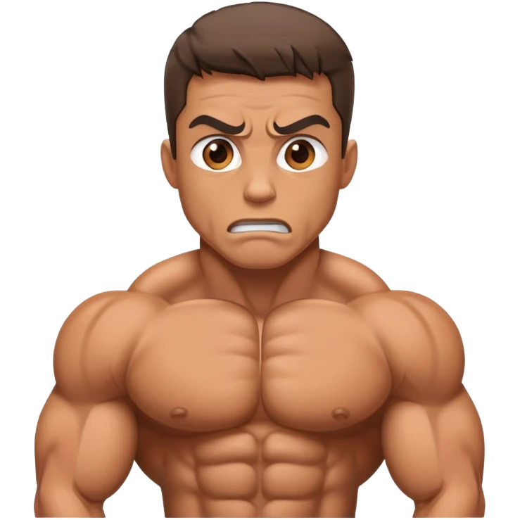 bodybuilder afraid emoji