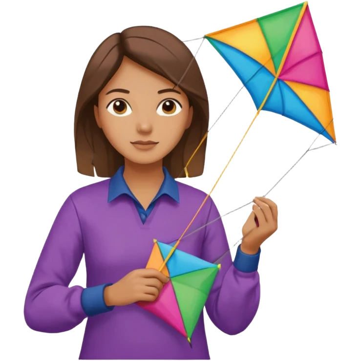 woman kite maker emoji