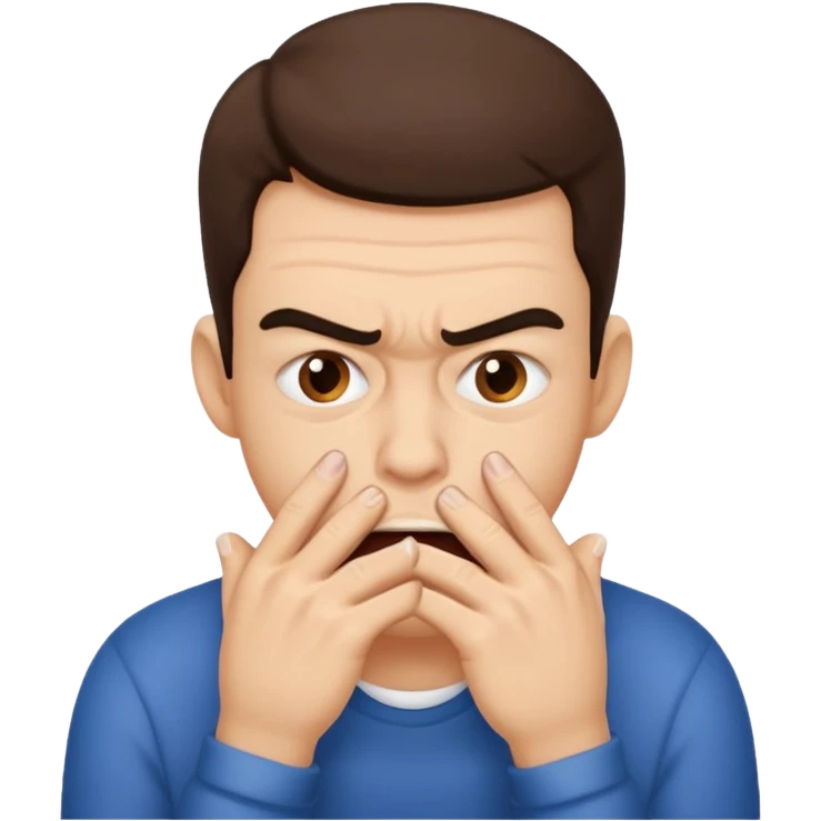 Biting nails. emoji
