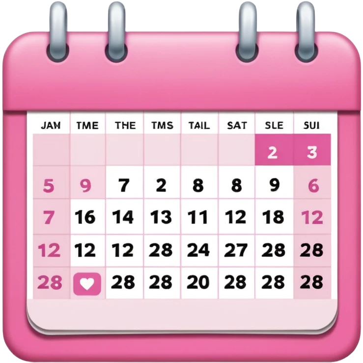 Pink calendar
 emoji