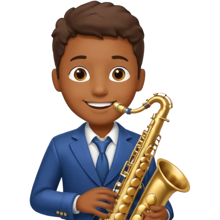 Boy playing saxophone emoji