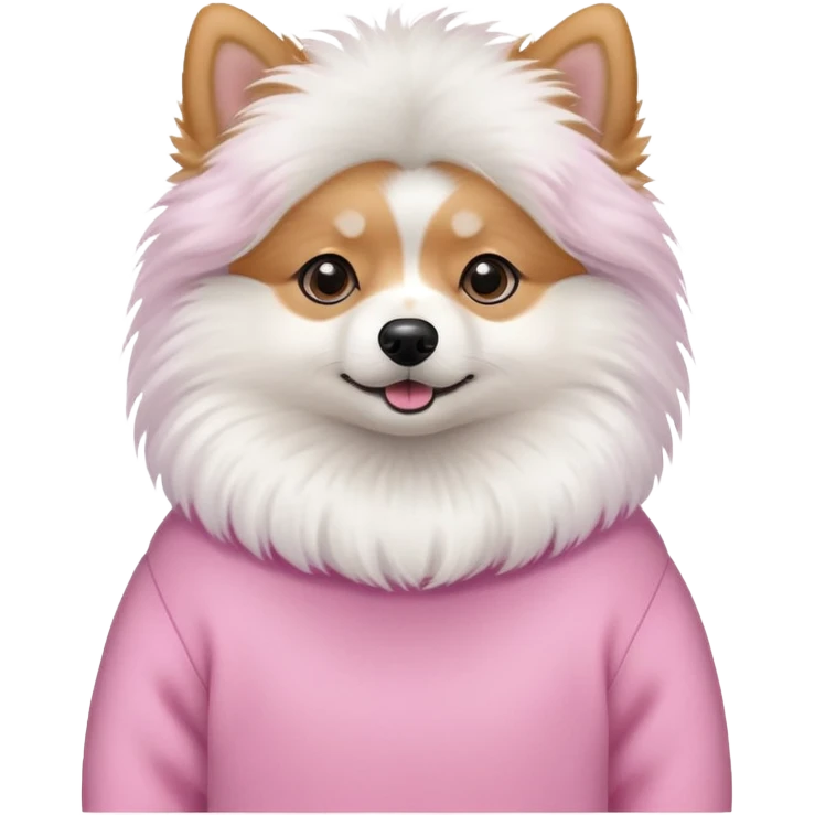 Spitz dog in a pink sweater emoji