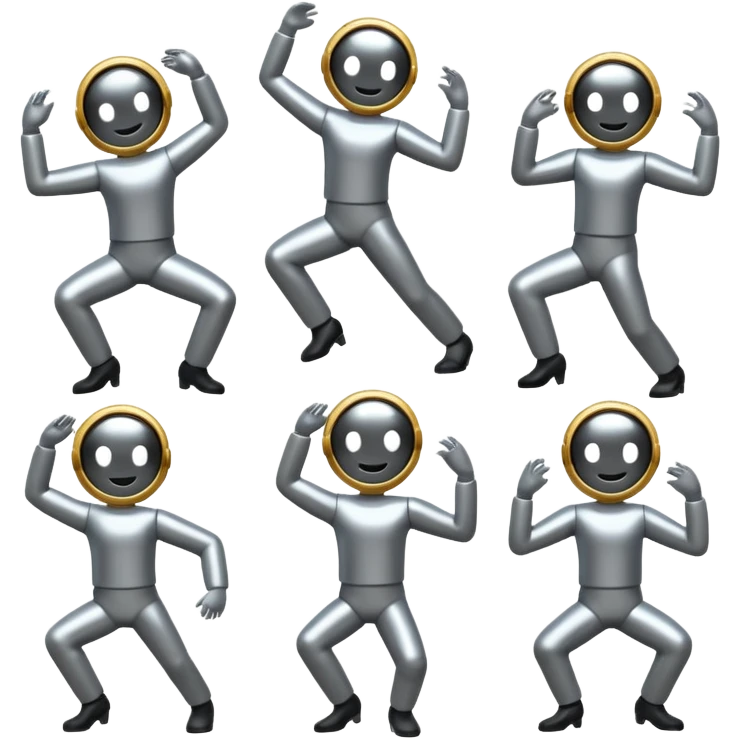 Создай картинку где металы тонцуют emoji