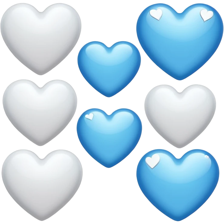 White hearts emoji