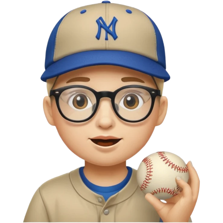 num num eatting with a baseball cap and glasses emoji