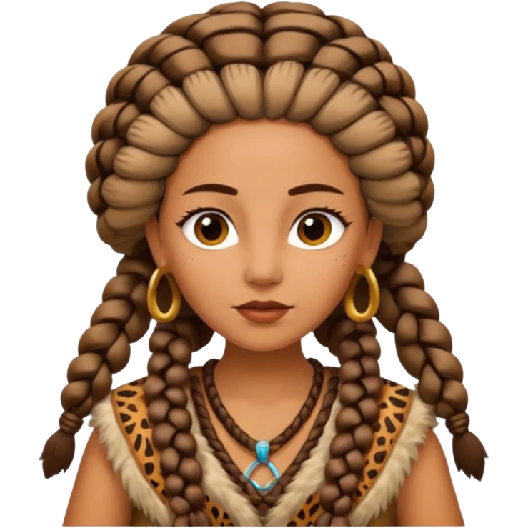 ancient woman wearing animal skin cloth emoji