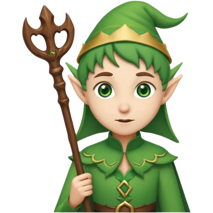 elf with staff emoji