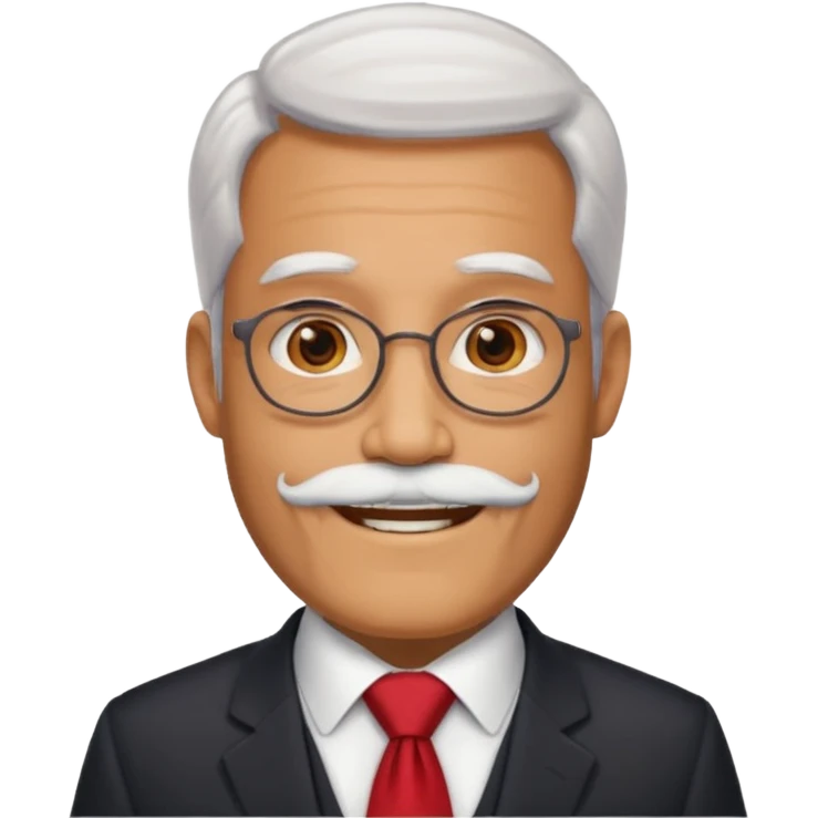 graduation day professor with red tie with white beard emoji