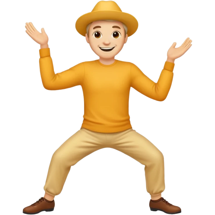 cheese man dancing emoji