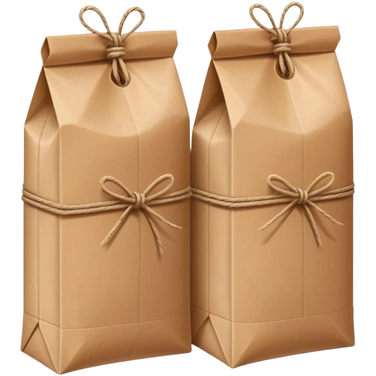 Three identical sealed packets or packages in a row emoji