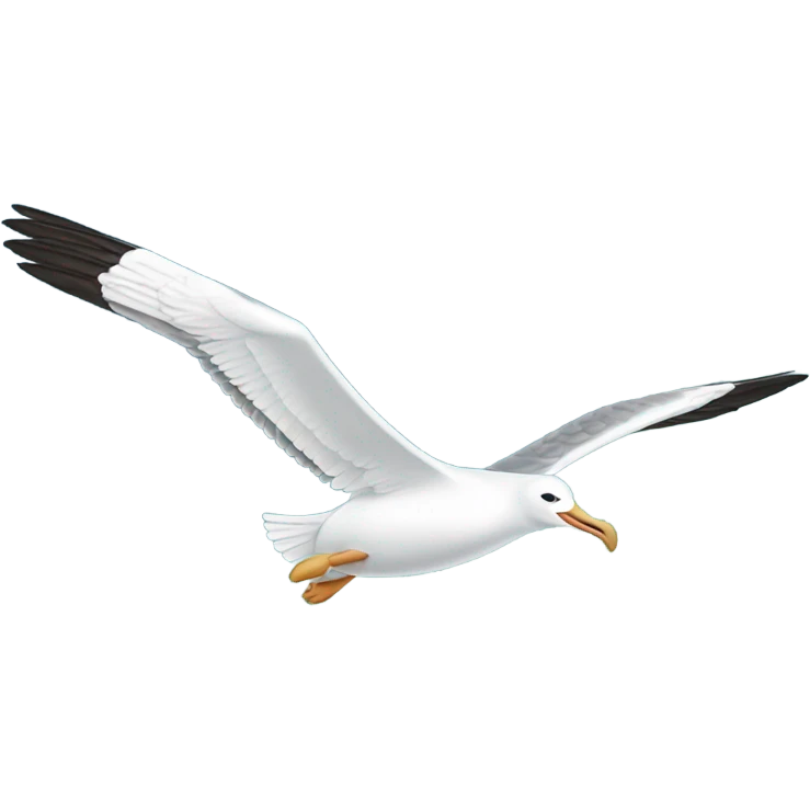 Albatross flying over ocean emoji