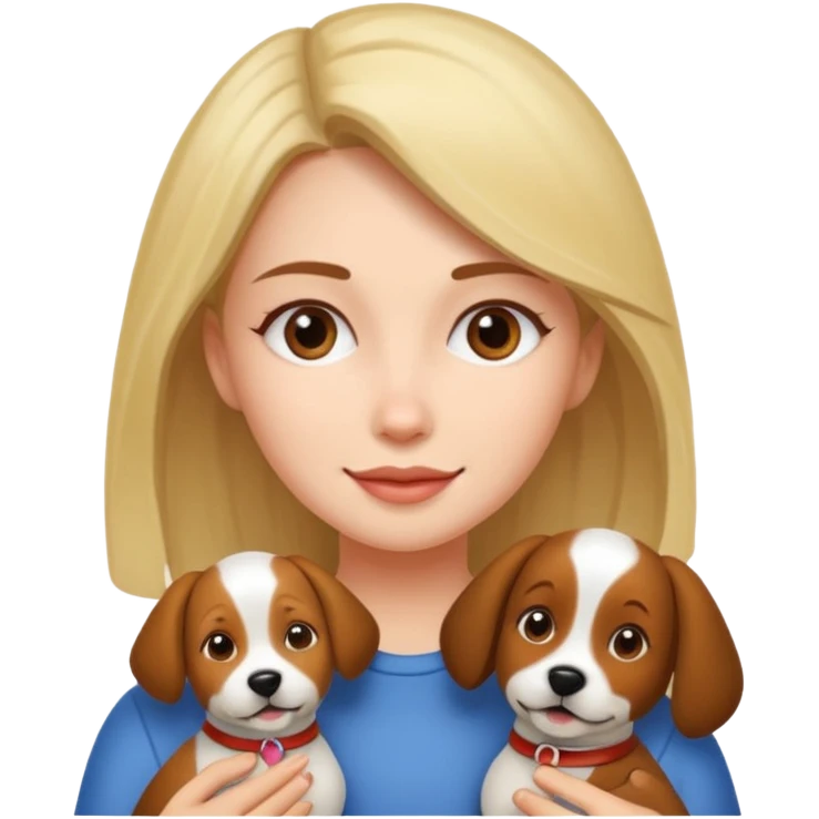 woman with dog emoji